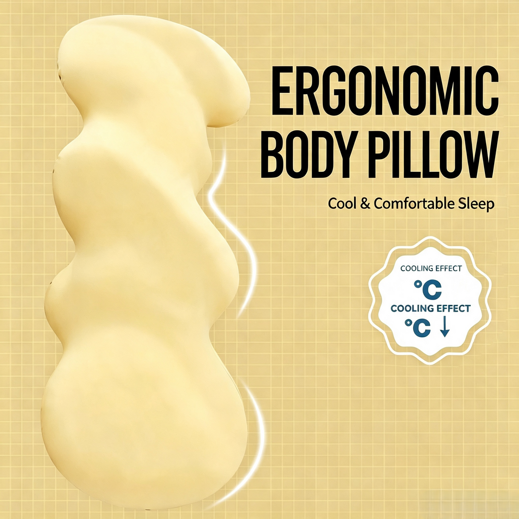 Ergonomic Dual Contour Design: The unique wavy shape perfectly hugs your natural body curves, providing targeted support exactly where you need it.