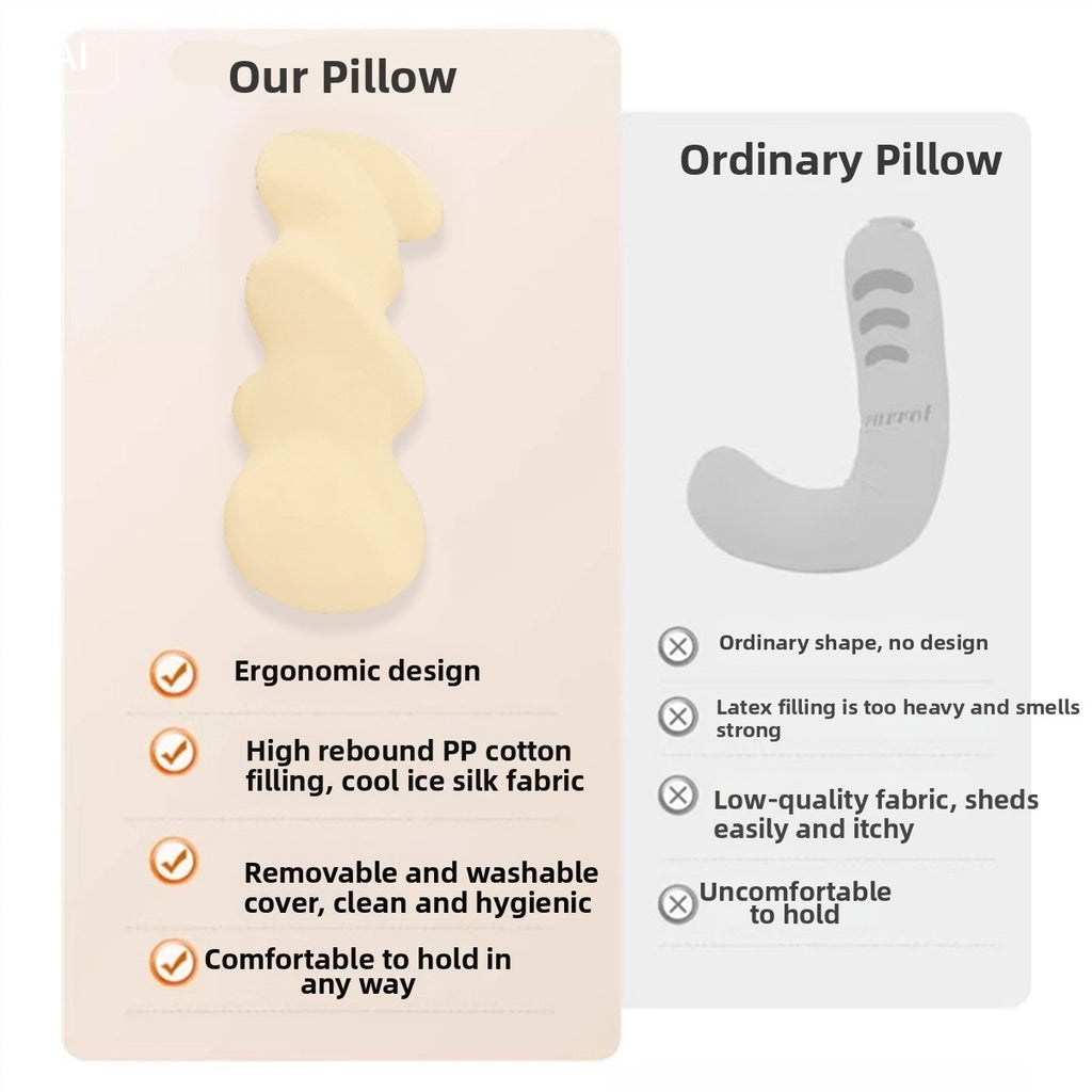 Ergonomic Dual Contour Design: The unique wavy shape perfectly hugs your natural body curves, providing targeted support exactly where you need it.
