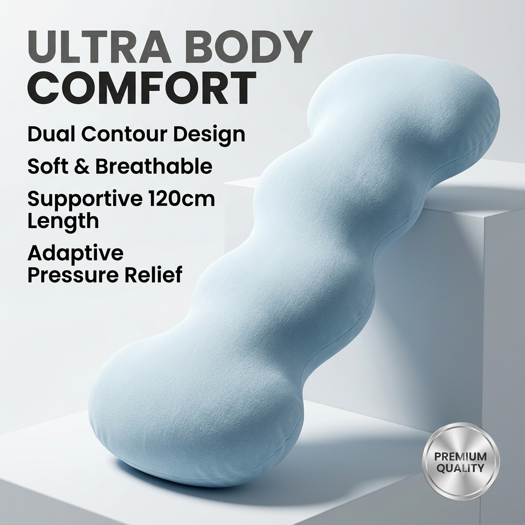 Ergonomic Dual Contour Design: The unique wavy shape perfectly hugs your natural body curves, providing targeted support exactly where you need it.