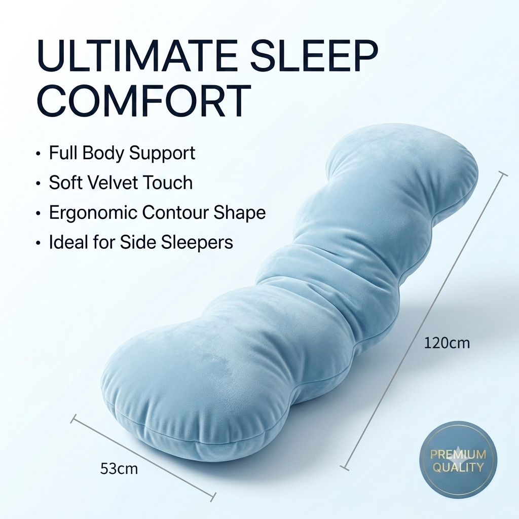 Ergonomic Dual Contour Design: The unique wavy shape perfectly hugs your natural body curves, providing targeted support exactly where you need it.